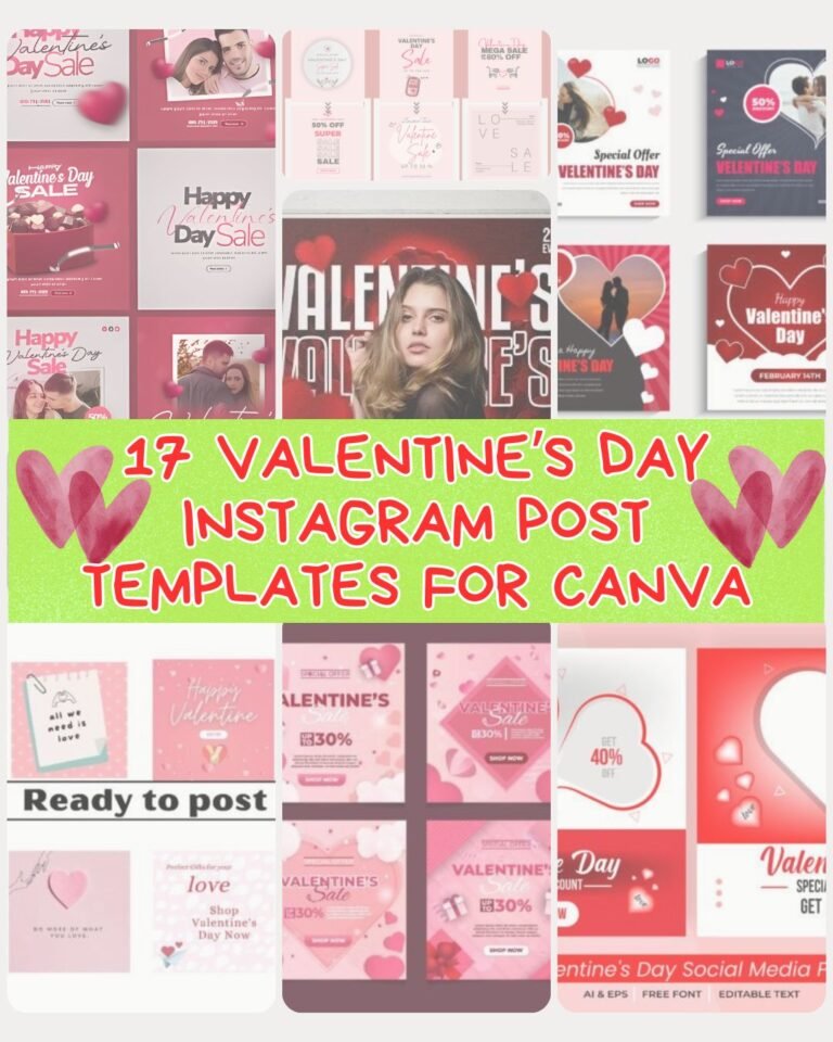 17 Stunning Valentine’s Day Instagram Post Templates for Canva
