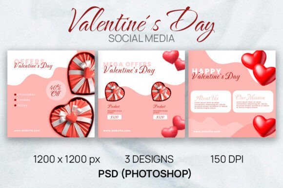 Valentine's Day Instagram Post Templates