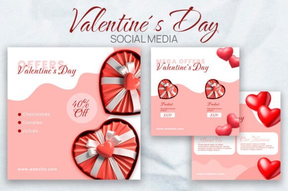 Valentine's Day Instagram Post Templates