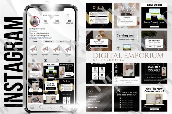 Editable Instagram Post Templates for Canva