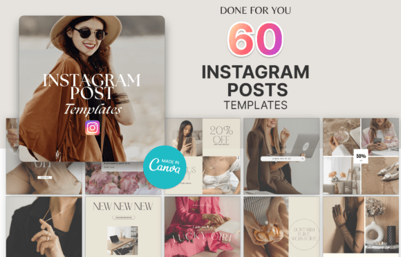 Aesthetic Instagram Posts Templates for Canva
