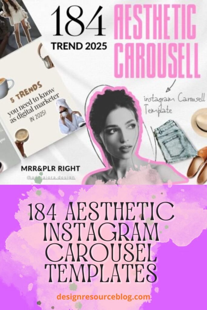 Aesthetic Carousel Instagram Post Templates for Canva