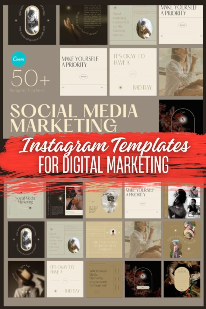 Digital Marketing Instagram Templates for Canva
