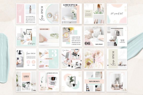 Pastel Instagram Post Templates for Canva