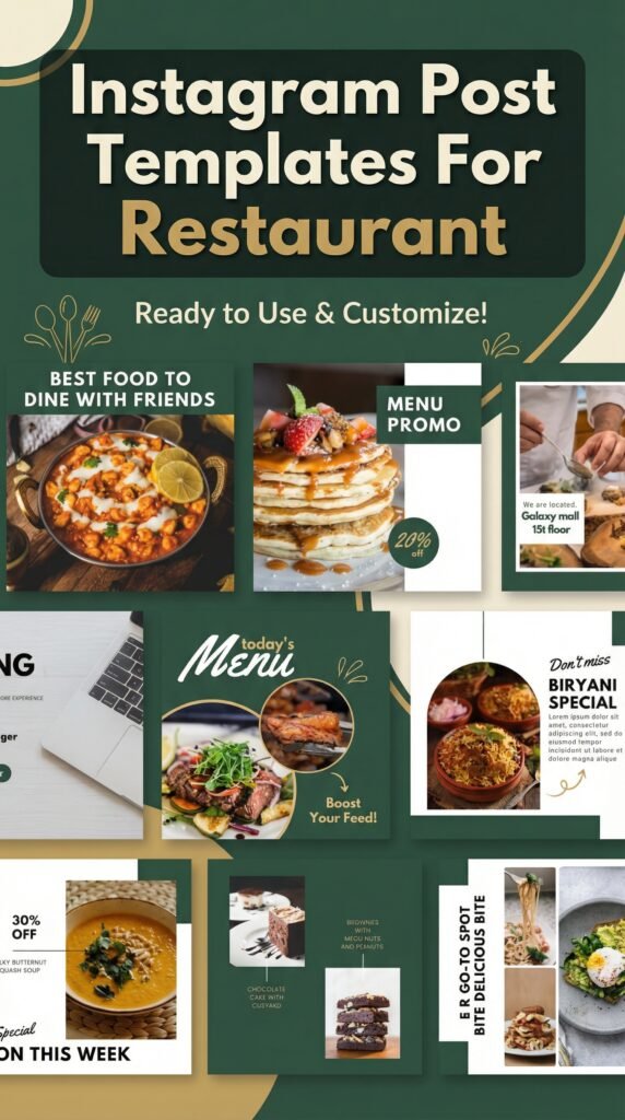 Restaurant Instagram Post Templates