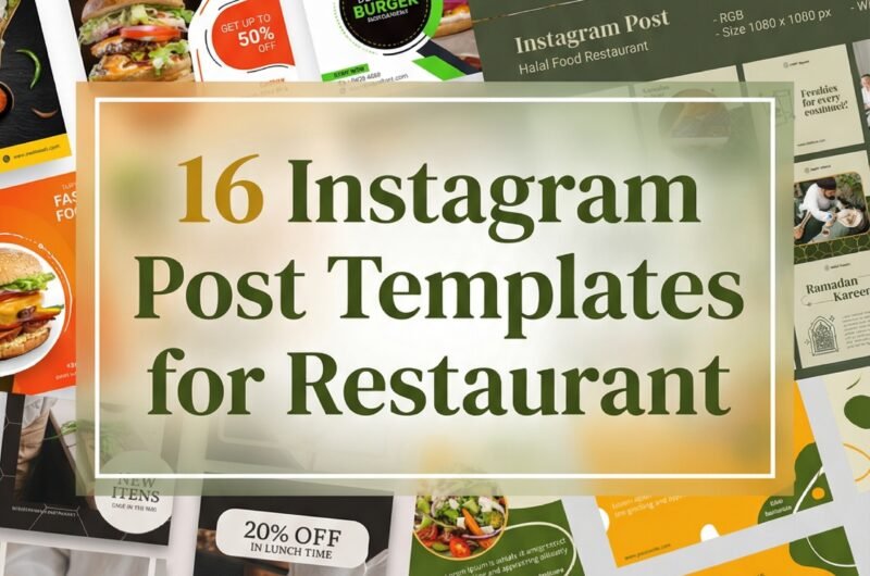 16 Essential Modern Instagram Post Templates for Restaurant Branding