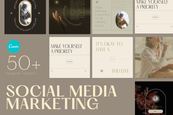 Digital Marketing Instagram Templates for Canva
