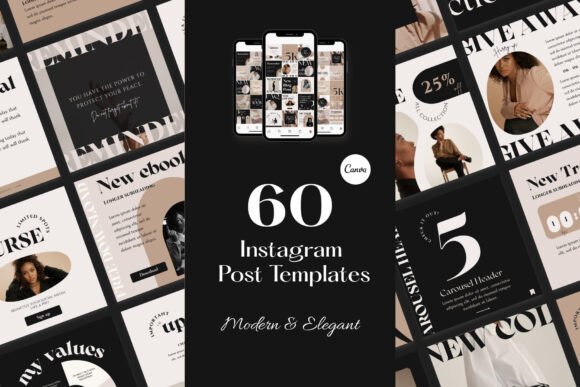 Elegant Instagram Post Templates for Canva