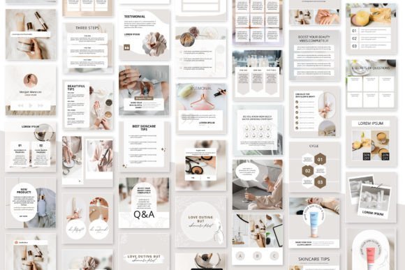 Esthetician Instagram Post Template for Canva