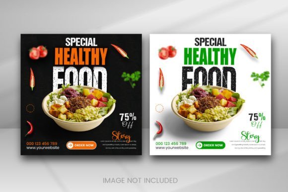 Food Menu and Restaurant Instagram Post Templates