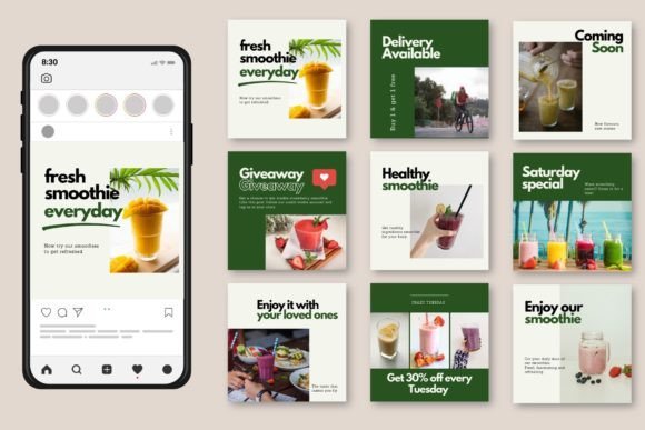 Food and Restaurant Instagram Post Templates