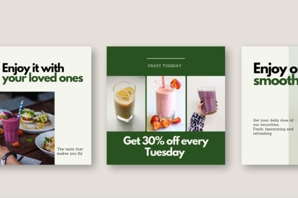 Food and Restaurant Instagram Post Templates