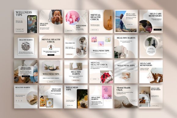 Free Wellness Instagram Canva Templates
