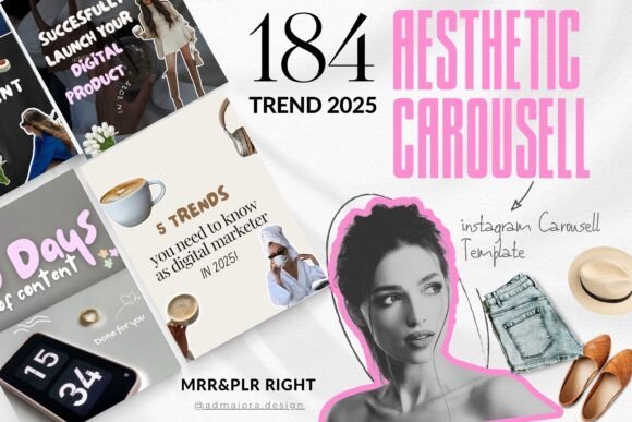 Aesthetic Carousel Instagram Post Templates for Canva