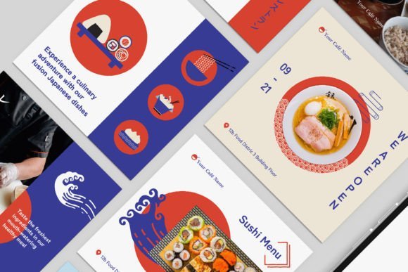 Japanese Restaurant Instagram Post Templates