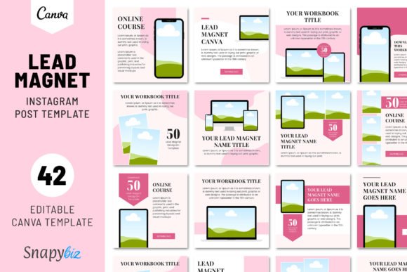 Lead Magnet Instagram Post Template for Canva
