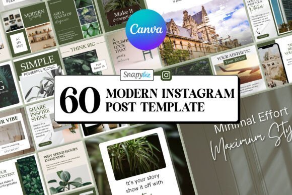 Modern Instagram Post Templates for Canva