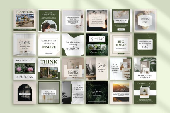 Modern Instagram Post Templates for Canva