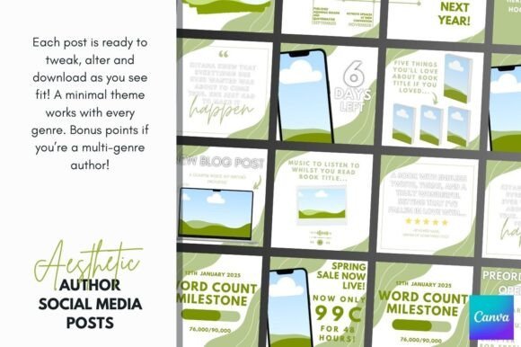 Modern Minimal Aesthetic Canva Post Templates