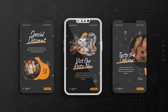 Restaurant Instagram Story Templates