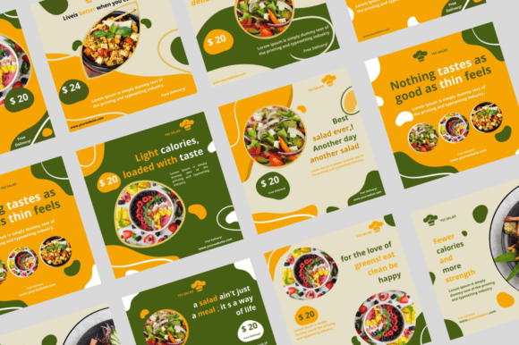 Restaurant Menu Instagram Post Templates