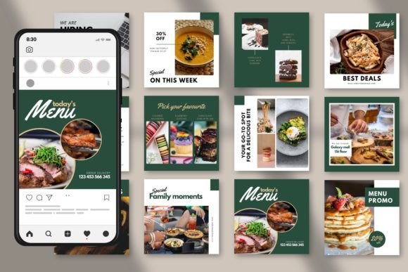 Restaurant Instagram Post Templates