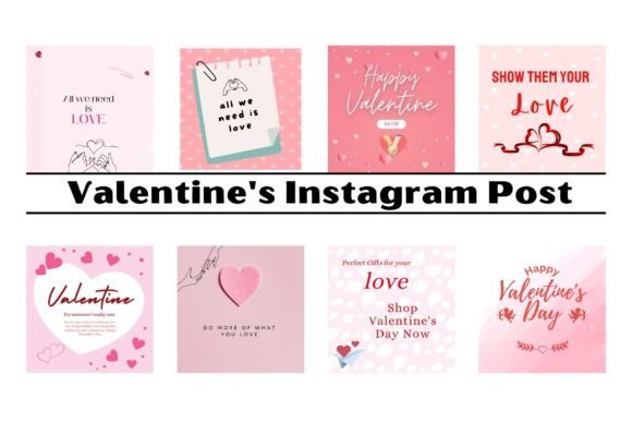 Valentine's Instagram Post Templates