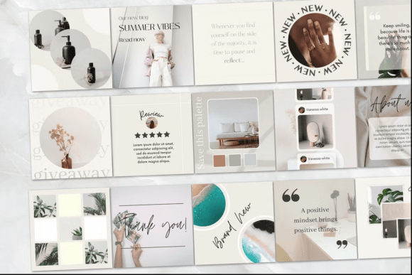 100 Beige Instagram Templates