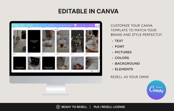 100 Faceless Reels Canva Template
