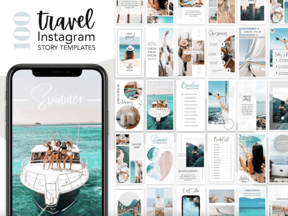 100 Travel Instagram Story Templates For Bloggers