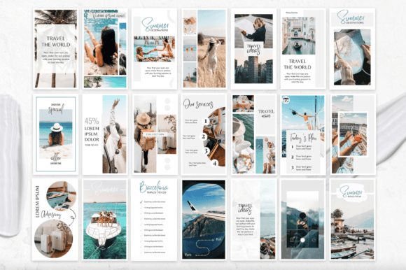 100 Travel Instagram Story Templates For Bloggers