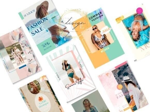 122 Summer IG Stories & Posts Canva