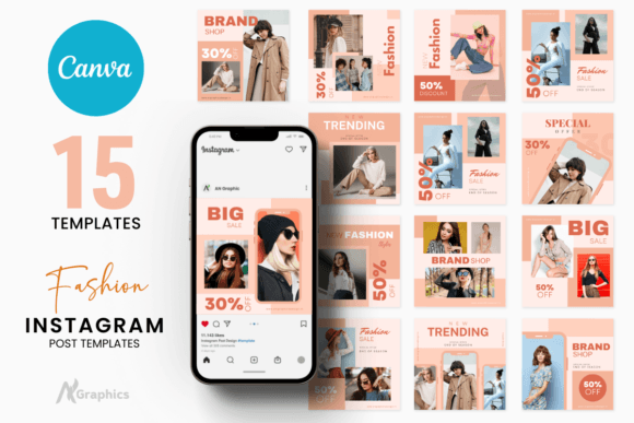 15 Light Fashion Instagram Post Templates
