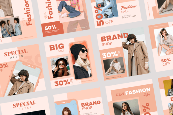 15 Light Fashion Instagram Post Templates