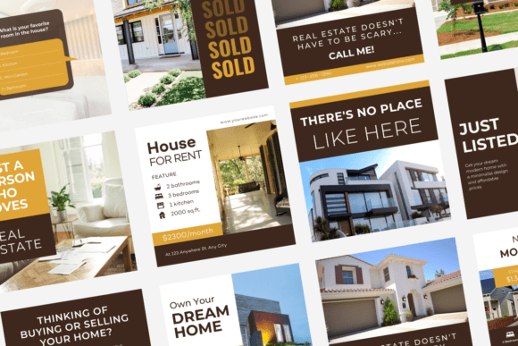 15 Real Estate Instagram Post Templates