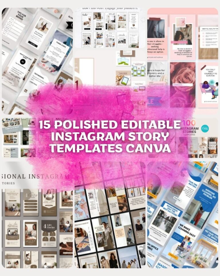 15 Polished Editable Instagram Story Templates Canva