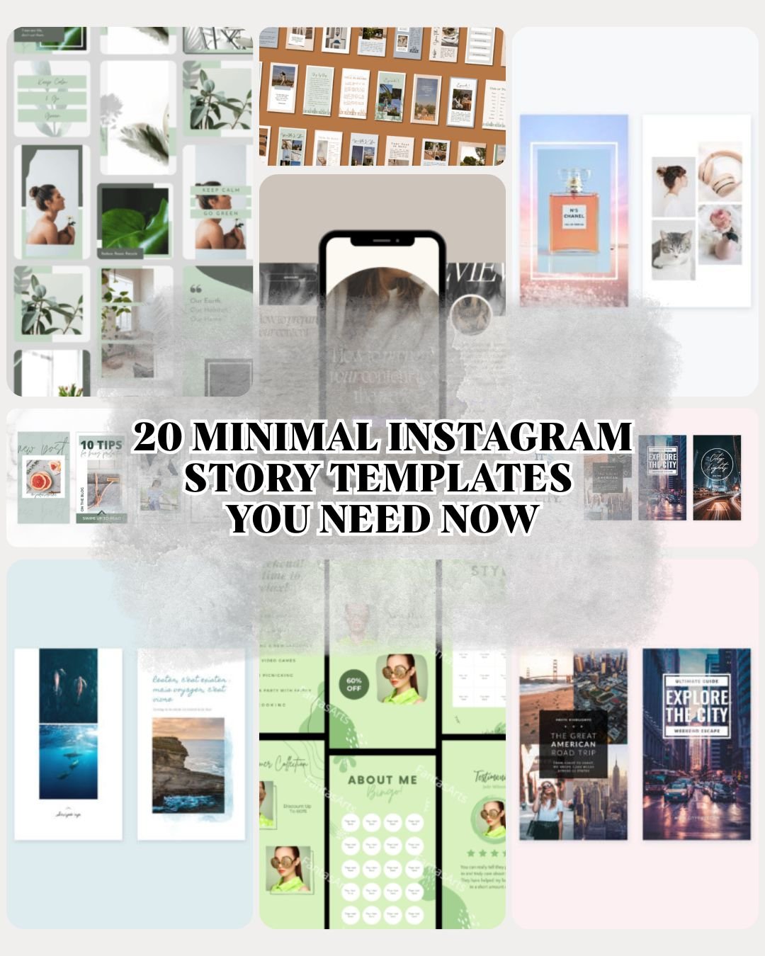20 Minimal Instagram Story Templates You Need Now