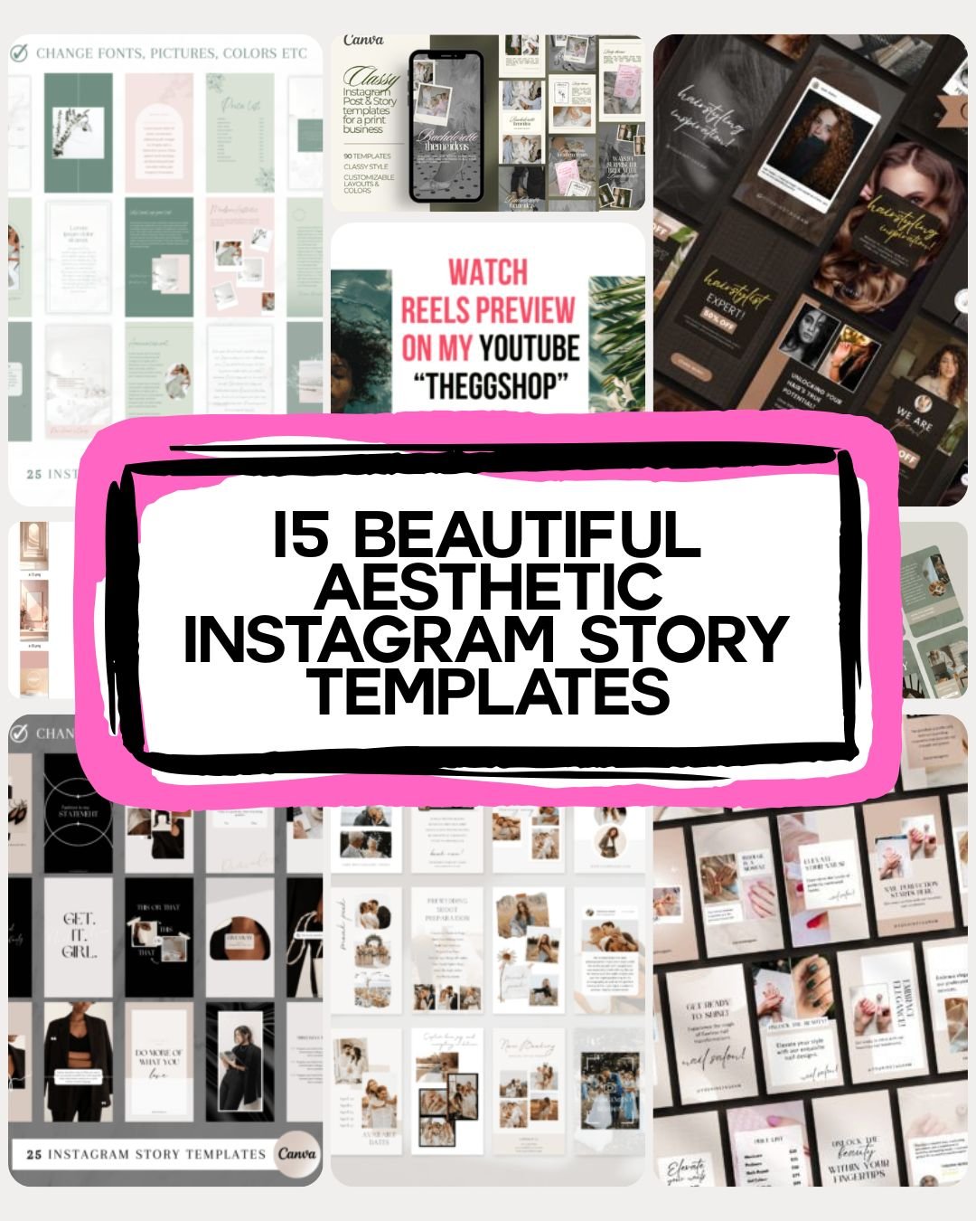15 Beautiful Aesthetic Instagram Story Templates Your Audience Will Love