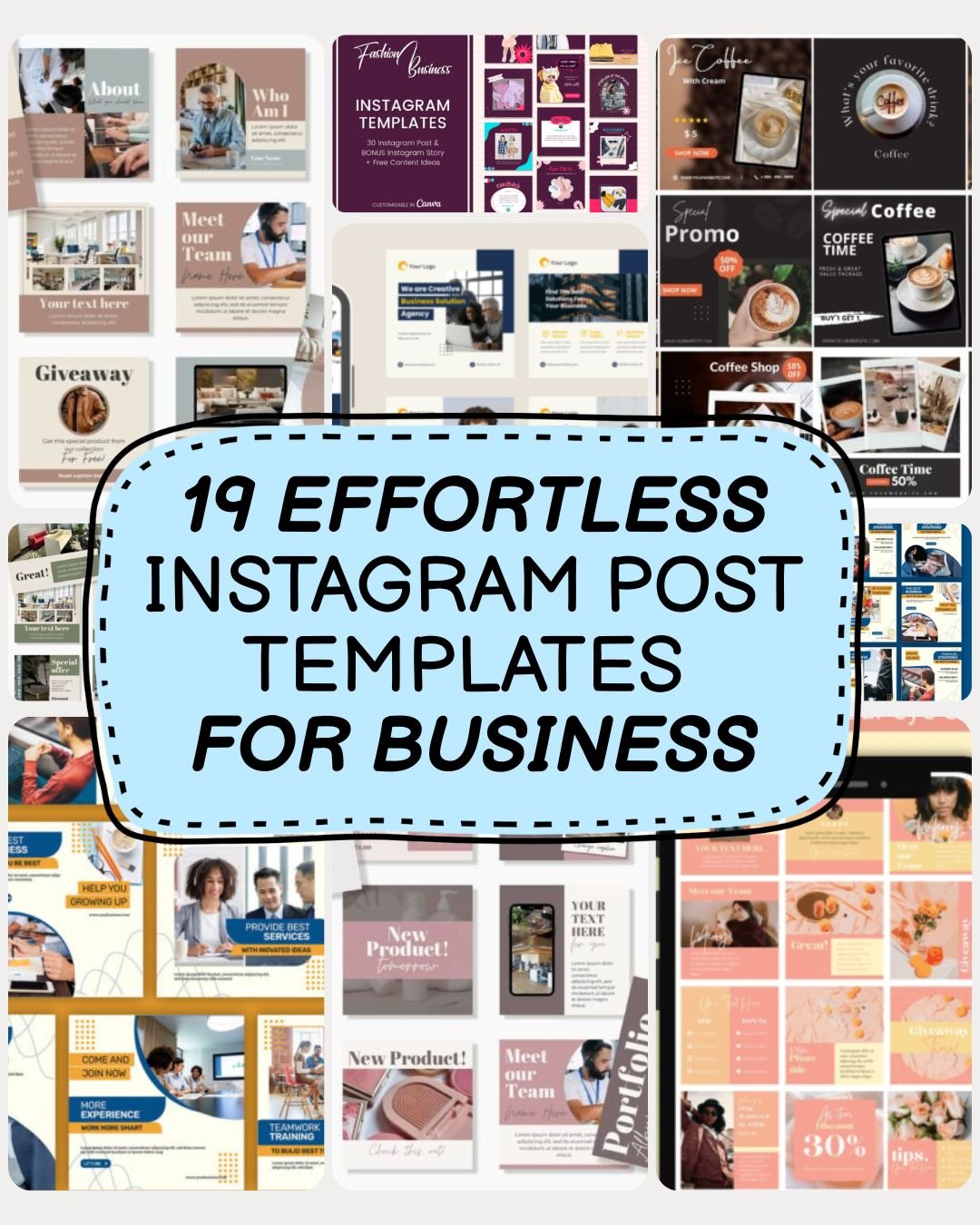 19 Effortless Instagram Post Templates For Business