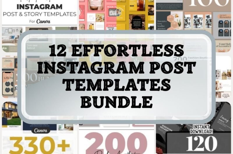 12 Effortless Instagram Post Templates Bundle