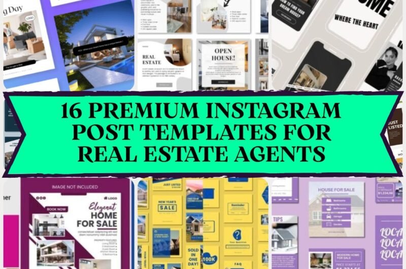 16 Premium Instagram Post Templates For Real Estate Agents for a Cohesive Feed