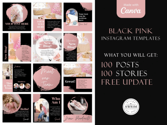 200 Black Pink Instagram Boost Bundle