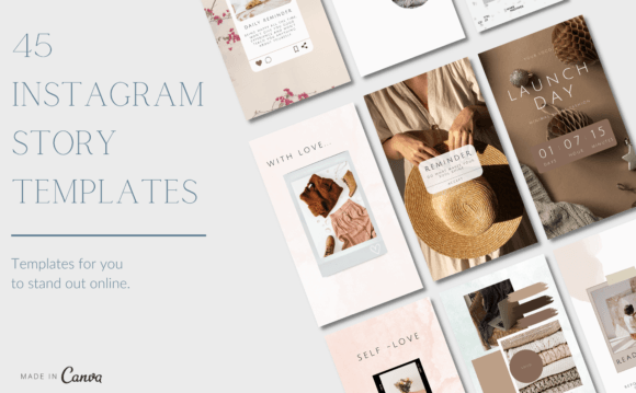 45 Instagram Stories, Templates Canva