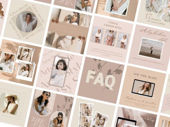 50 Neutral Instagram Post Templates