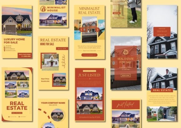 50 Real Estate Story Canva Templates