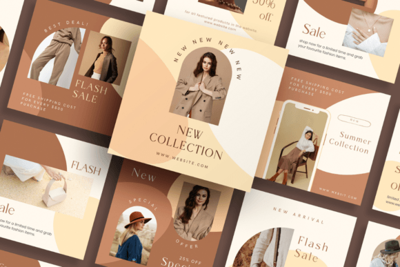 60 Fashion Instagram Canva Templates
