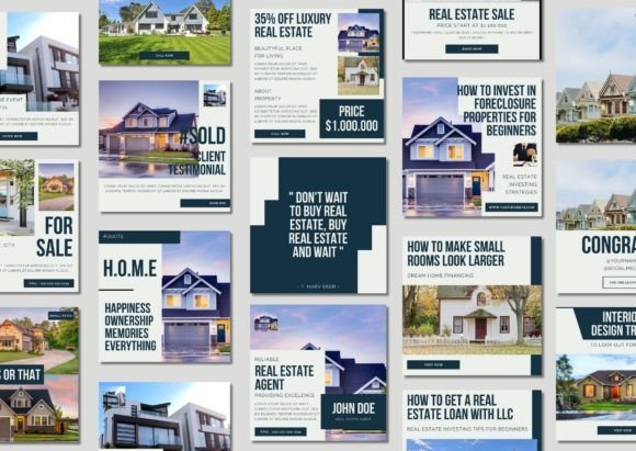60 Real Estate Social Media Templates