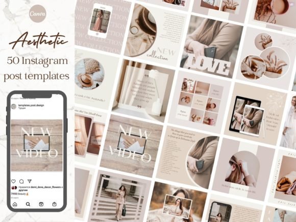 Aesthetic Instagram Post Templates Pack