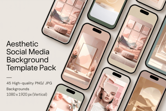 Aesthetic Social Media Background Bundle