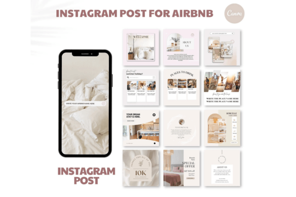 Airbnb Instagram Post Template Canva